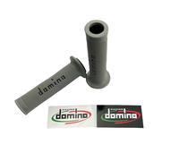 COPPIA MANOPOLE DOMINO GRIGIO NERO PER PIAGGIO CIAO SI BRAVO BOXER GRILLO