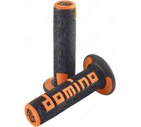 COPPIA MANOPOLE DOMINO MOTO CROSS ENDURO OFF-ROAD NERO/ARANCIO 331287A