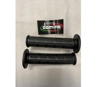 COPPIA MANOPOLE DOMINO MOTO SCOOTER NON FORATE JAPAN STYLE NERE 134 MM Ø 22/26