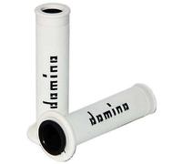 COPPIA MANOPOLE DOMINO MOTOCICLI ON ROAD BIANCO NERO A01041C4046B7-0