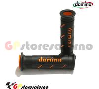 COPPIA MANOPOLE DOMINO RACING NERO-ARANCIO HONDA
