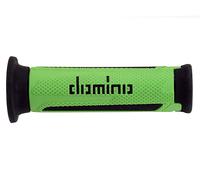 COPPIA MANOPOLE DOMINO UNIVERSALE MOTO TURISMO VERDE-NERO 120MM