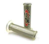 Coppia Manopole Dynagrip Transparente-Carbono V Parts per Moto Ricambi Accessori