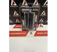 COPPIA MANOPOLE forate domino NERO/BLU SOFTROAD neroblu