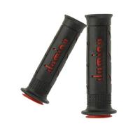 COPPIA MANOPOLE IN GOMMA MORBIDA NERO ROSSO XM2 FANTIC MOTOR DOMINO TOMMASELLI