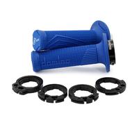 COPPIA MANOPOLE MANUBRIO DOMINO PER MOTO D-LOCK BLU CON GHIERE D10046C4800A9-0