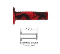 DOMINO Fuoristrada Serpente Manubrio Maniglie Universale Rosso/Nero