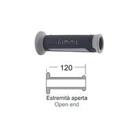 Manopole Domino A350 antracite grigio moto scooter on road stradali forate