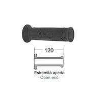 COPPIA MANOPOLE MANUBRIO DOMINO PER MOTO TURISMO UNIVERSALI MARRONE/GRIGIO