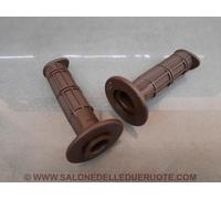 Coppia manopole marroni originali Fantic Motor per moto serie Caballero 500 Delu