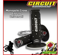 COPPIA MANOPOLE MOTO CROSS ENDURO CIRCUIT MOTO BIANCO NERO HUSABERG