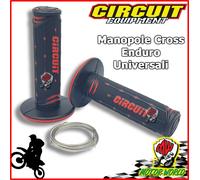 COPPIA MANOPOLE MOTO CROSS ENDURO JUPITER CIRCUIT SUZUKI MOTO ROSSO NERO+F
