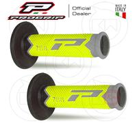 COPPIA MANOPOLE MOTO CROSS ENDURO PROGRIP TRIPLE 788-254 GRIGIO/GIALLO/NERO