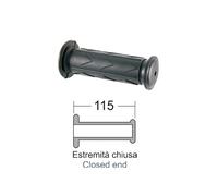 Coppia manopole nere Easy grip in pvc Lunghezza SINISTRE E DESTRA 115 mm
