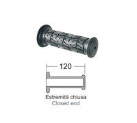 COPPIA MANOPOLE NERE IN GOMMA