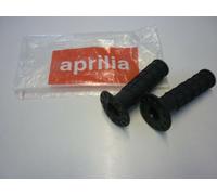 COPPIA MANOPOLE NERE ORIGINALI APRILIA RX / MX / TUAREG 50/125cc CHIUSE