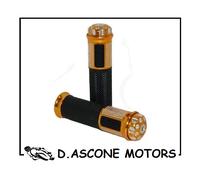 COPPIA MANOPOLE NERE ORO WILD UNIVERSALI MOTO SCOOTER MAXISCOOTER