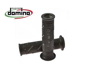 COPPIA MANOPOLE NERO / GRIGIO DOMINO DIAMETRO 20-24 UNIVERSALI