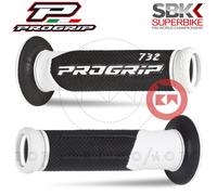 Maniglie da moto aperte a doppia densità Progrip Blanc TU