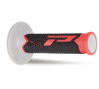 COPPIA MANOPOLE PROGRIP MOTO CROSS TRIPLA DENSITA' rosso/nero/grigio 788-220