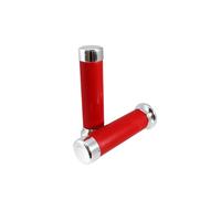 COPPIA MANOPOLE ROSSE CON TAPPI CROMATI PIAGGIO VESPA PX 582324 RMS 184170224