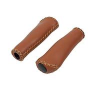 Lampa Coppia manopole Vintage in pelle per bicicletta 135 mm Marrone