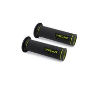 COPPIA MANOPOLE VR46 GOMMA NERE BARRACUDA UNIVERSALI