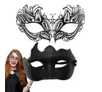 Coppia Masquerade Masque Set, Lace Eye Masque, Glittering Masquerade Masques, Accessori Cosplay, Set di maschere di carnevale, Maschere in maschera, Maschere in maschera, Elegante maschera in pizzo,