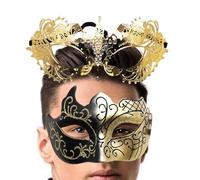 Coppia Masquerade Masque Set, Lace Eye Masque, Glittering Masquerade Masques, Accessori Cosplay, Set di maschere di carnevale, Maschere in maschera, Maschere in maschera, Elegante maschera in pizzo,