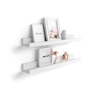 Coppia Mensole portafoto-quadri First, 60 cm, Bianco Frassino