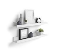 Coppia Mensole portafoto-quadri First, 80 cm, Bianco Opaco