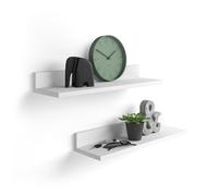 Coppia Mensole Rachele, 60 cm, Bianco Frassino