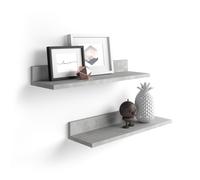Coppia Mensole Rachele, 80 cm, Grigio Cemento
