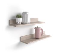 Coppia Mensole Rachele, 80 cm, Olmo Perla