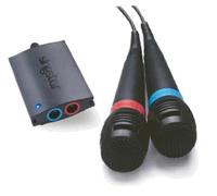 coppia microfoni + adattatore usb per singstar PS2 PS3 nuovo bulk version