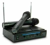 COPPIA MICROFONI WIRELESS PROFESSIONALI VHF KARAOKE MUSICA MICROFONO WG-006