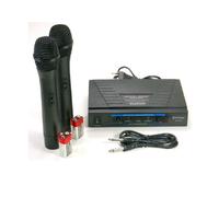 Coppia microfoni wireless professionali vhf karaoke musica stereo microfono wg