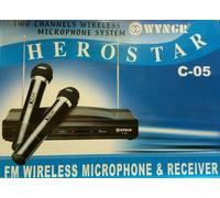 COPPIA MICROFONI WIRELESS SENZA FILI CON BASE RICEVITORE WIFI 2 MICROFONI WI FI