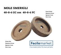 Coppia Mole Smerigli Per Affettatrice 40-8-6 GC Con 40-8-6 FC