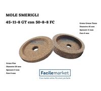 Coppia mole smerigli per affettatrice 45-11-8 GC con 50-8-8 FC