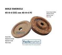 Coppia mole smerigli per affettatrice 45-8-6 GCG con 45-8-6 FC