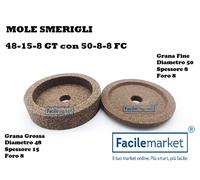 Coppia mole smerigli per affettatrice 48-15-8 GT con 50-8-8 FC sirman