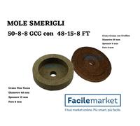 Coppia mole smerigli per affettatrice 50-8-8 GCG con 48-15-8 FT