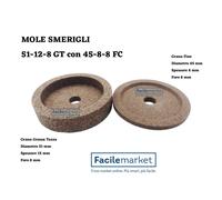 Coppia mole smerigli per affettatrice 51-12-8 GT con 45-8-8 FC