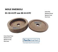 Coppia mole smerigli per affettatrice 51-12-8 GT con 50-8-8 FC