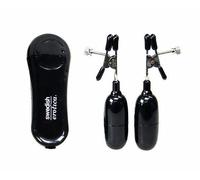 Coppia morsetti pinze per capezzoli seno stringi capezzoli con vibrazione nipple
