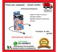 Coppia morsetti pinze per capezzoli seno stringicapezzoli con catena nipple