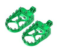 Coppia Moto Piede Pedane Pedali CNC Largo 360 Gradi Rotante Verde