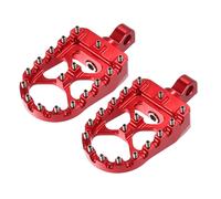 Coppia Moto Piede Pedane Pedali CNC Largo 360 Gradi Rotanti Rosso