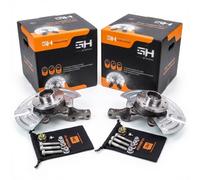 Coppia Mozzi Fuselli Ruota Completa Anteriore Destro+Sinistro GH-283988H/V